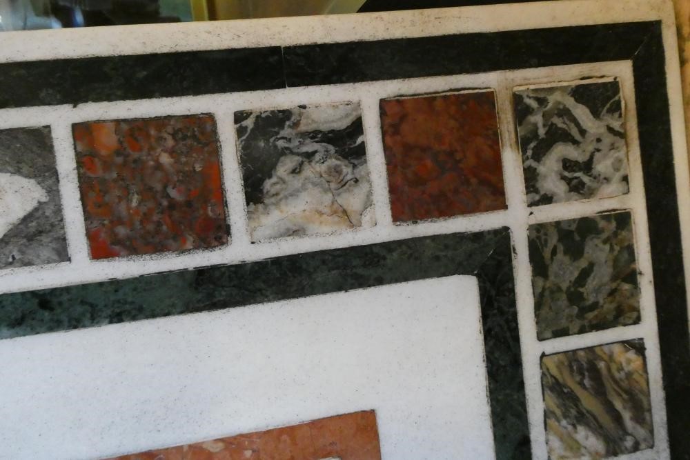 A WILLIAM IV MAHOGANY AND SPECIMEN MARBLE/SCAGLIOLA PILLAR END SIDE TABLE Image