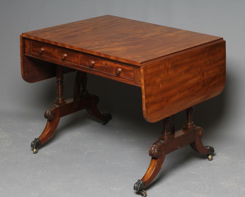 A REGENCY MAHOGANY SOFA TABLE Image