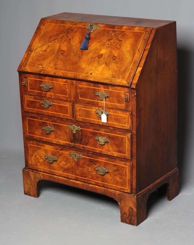 A GEORGIAN WALNUT BUREAU Image