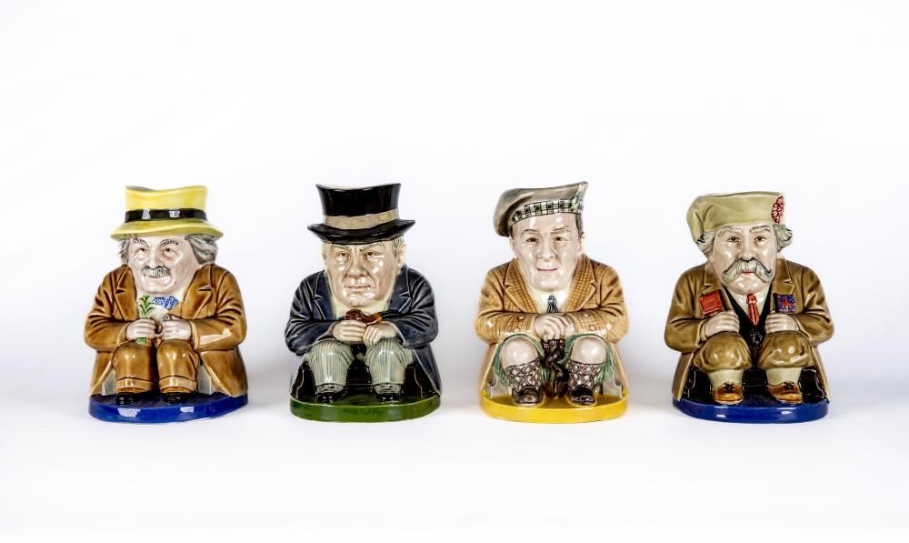 OF POLITICAL INTEREST - a set of four Royal Staffordshire pottery toby jugs modelled as David Lloyd Image