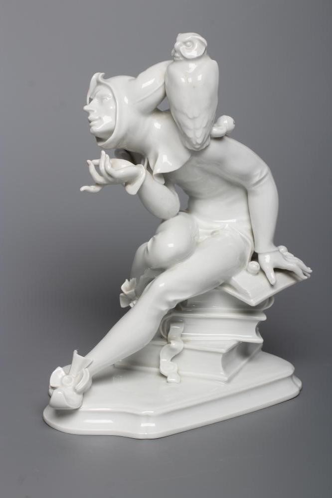 A MEISSEN BLANC-DE-CHINE PORCELAIN FIGURE Image