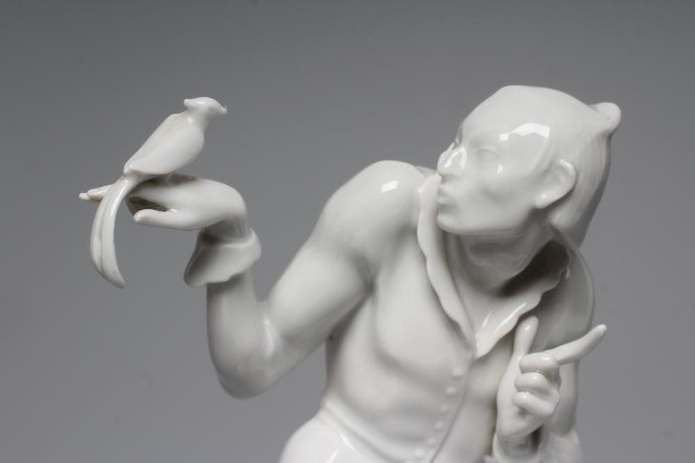 AFTER GUSTAV OPPEL - a Volkstedt blanc-de-chine porcelain figure Image
