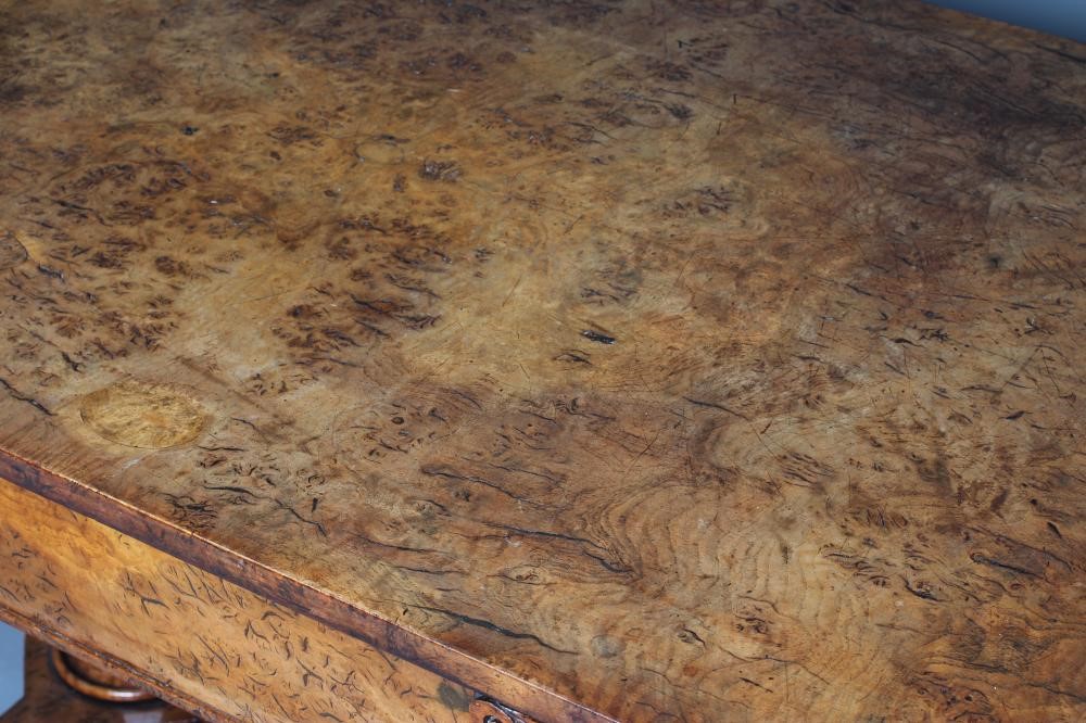 AN EARLY VICTORIAN BURR OAK LIBRARY TABLE Image