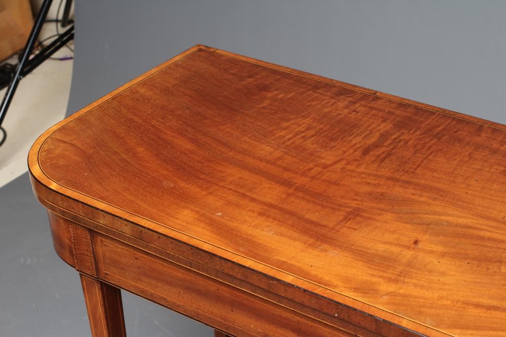 A satinwood folding card table Hartleys Auctioneers & Valuers