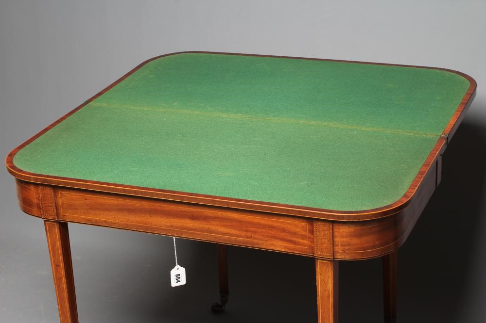 A SATINWOOD FOLDING CARD TABLE Image