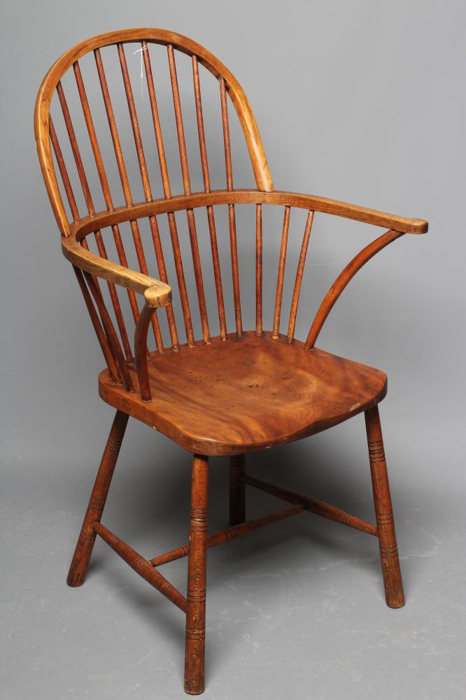 A HIGH HOOP BACK WINDSOR ARMCHAIR Image