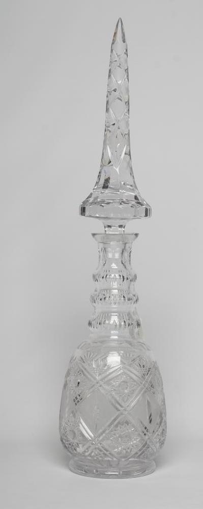 A LARGE CLEAR GLASS FLACON AND STOPPER Image