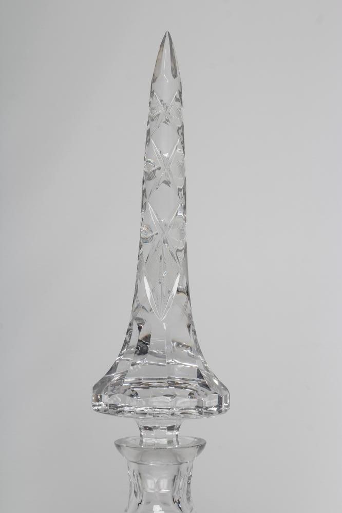 A LARGE CLEAR GLASS FLACON AND STOPPER Image