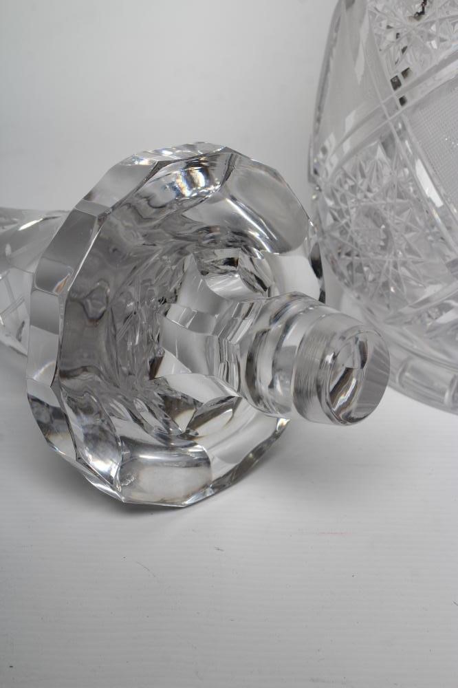 A LARGE CLEAR GLASS FLACON AND STOPPER Image