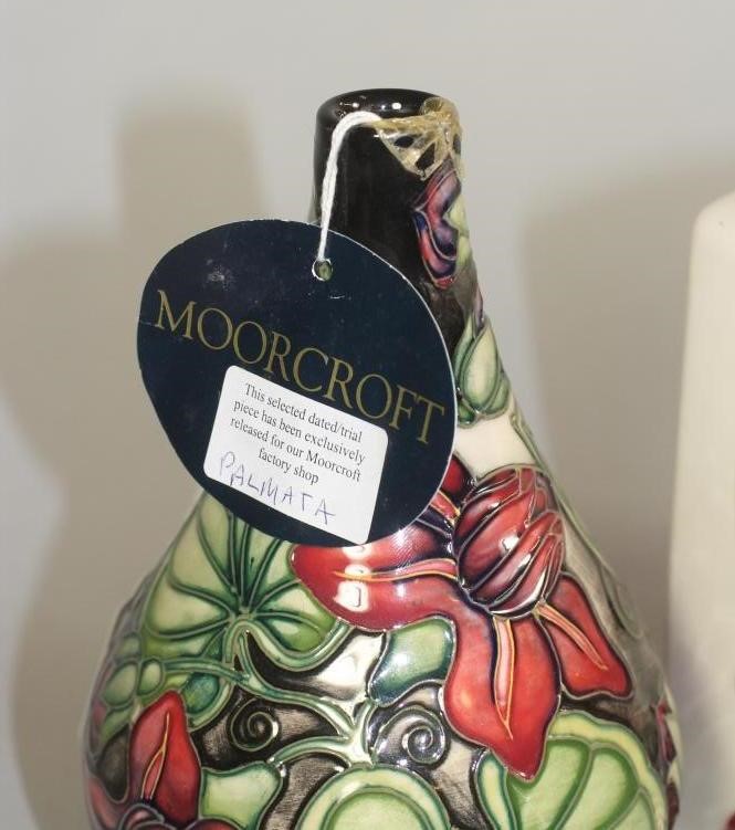 A MOORCROFT POTTERY TRIAL "FRANGIPANE" PATTERN CLOCK Image