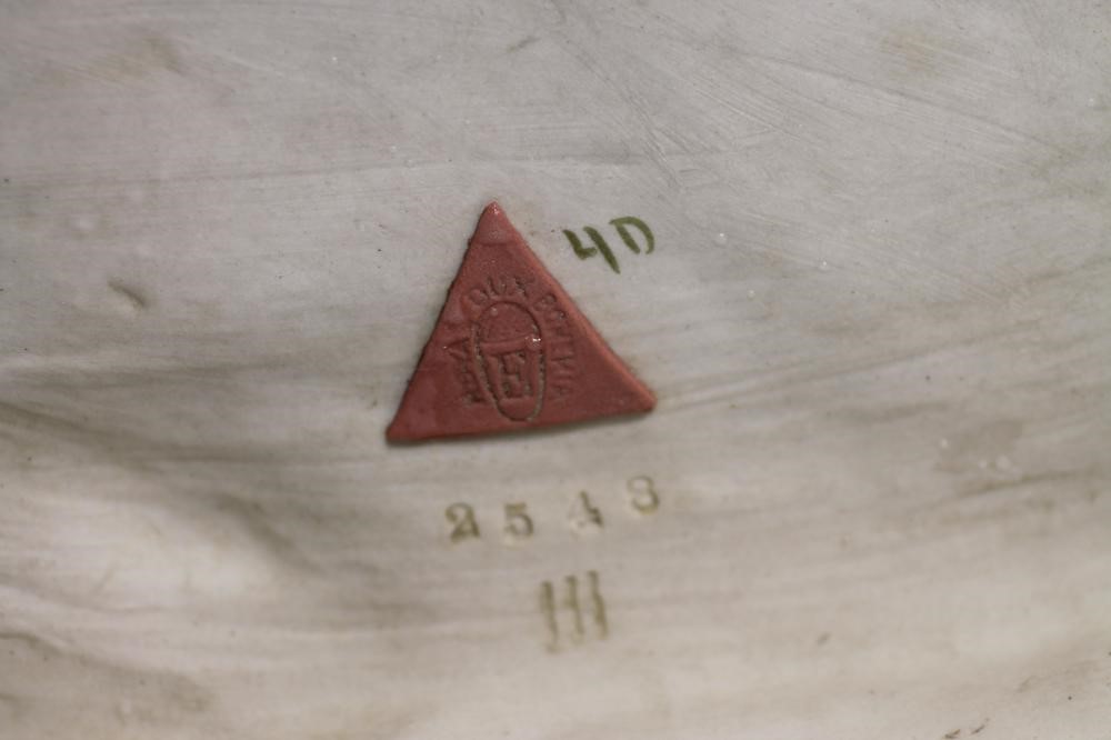 A ROYAL DUX PORCELAIN DOG GROUP modelled as two Japanese Hokkaido recumbent and standing Image