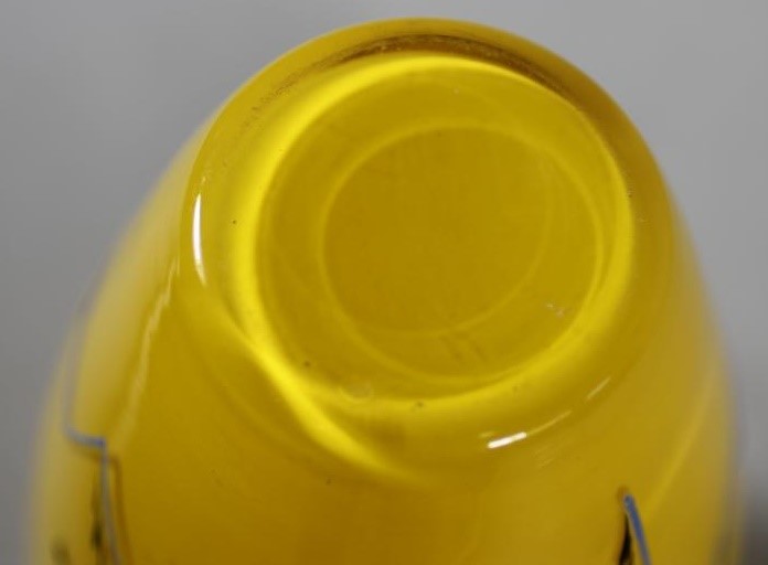 A MICHAEL POWOLNY FOR LOETZ GLASS YELLOW CASED VASE Image