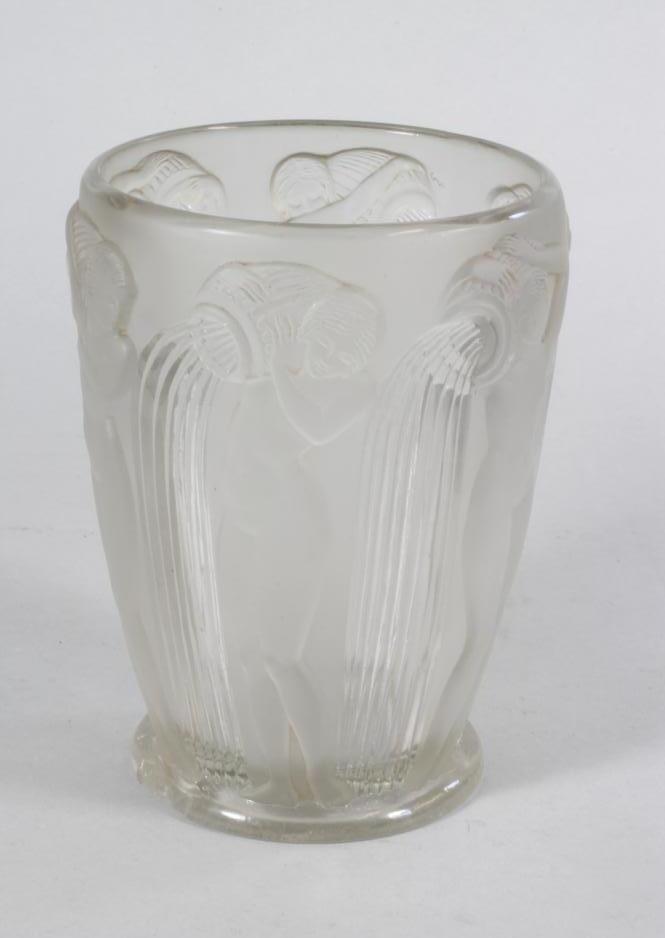 A LALIQUE CLEAR AND FROSTED GLASS VASE Image