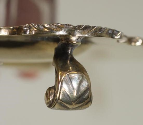 A SMALL SILVER GILT DESK STAND Image