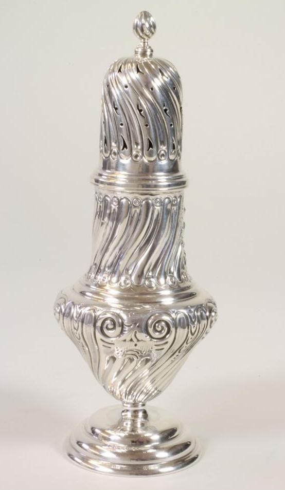 A LATE VICTORIAN SILVER SUGAR CASTOR Image