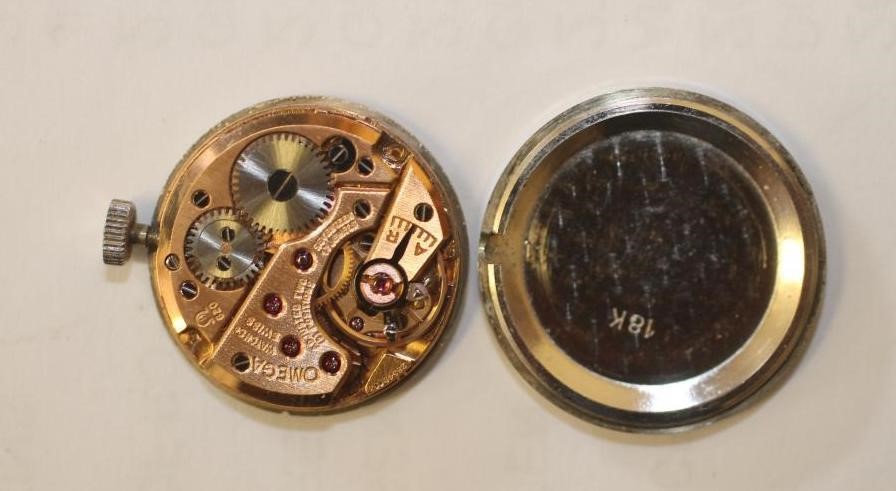 A LADY'S DIAMOND SET 18KT WHITE GOLD OMEGA COCKTAIL WATCH Image