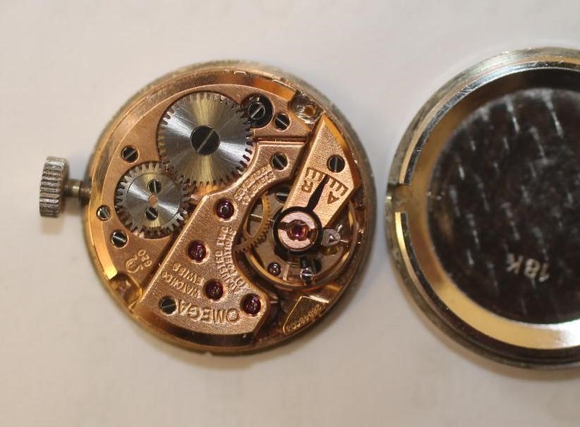 A LADY'S DIAMOND SET 18KT WHITE GOLD OMEGA COCKTAIL WATCH Image