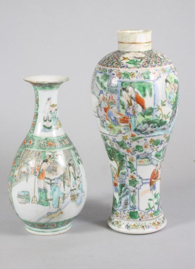 TWO CHINESE PORCELAIN VASES Image