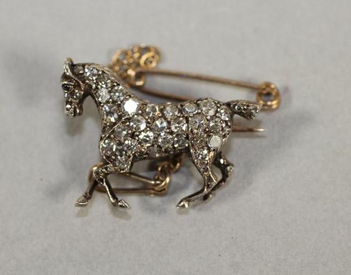 AN EDWARDIAN DIAMOND NOVELTY BROOCH Image
