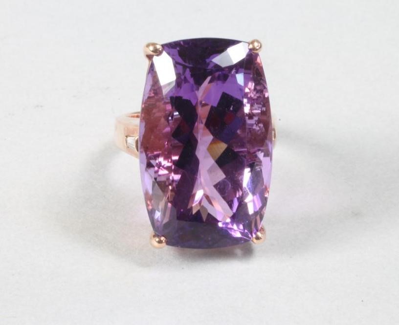 AN AMETHYST COCKTAIL RING Image
