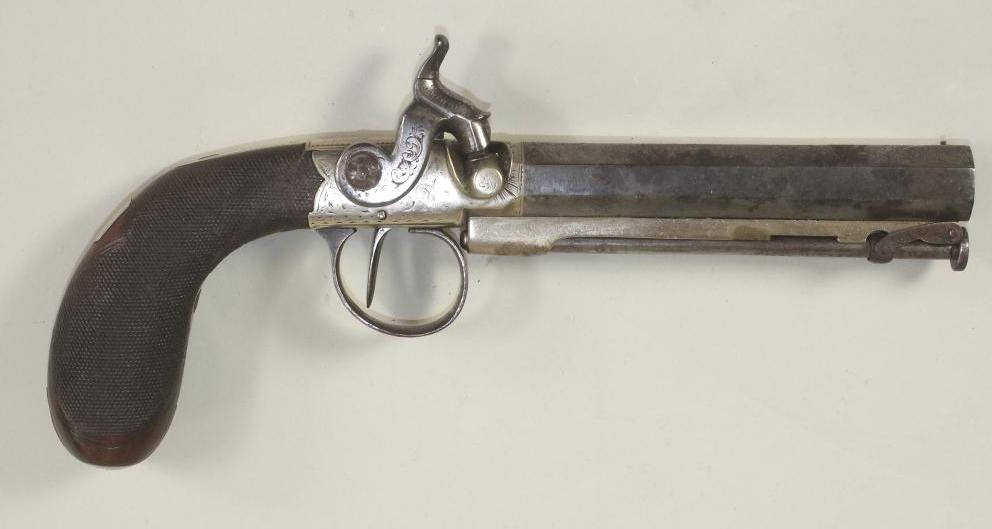 A PERCUSSION PISTOL BY DAVIS Image