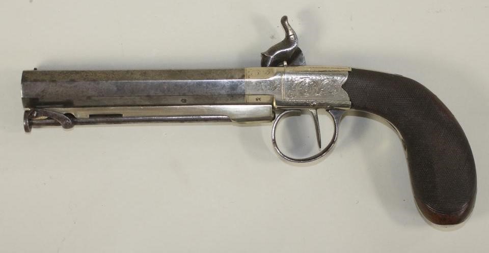 A PERCUSSION PISTOL BY DAVIS Image