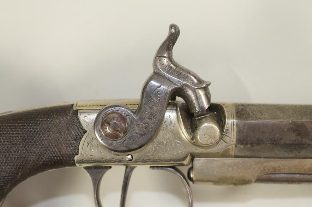 A PERCUSSION PISTOL BY DAVIS Image
