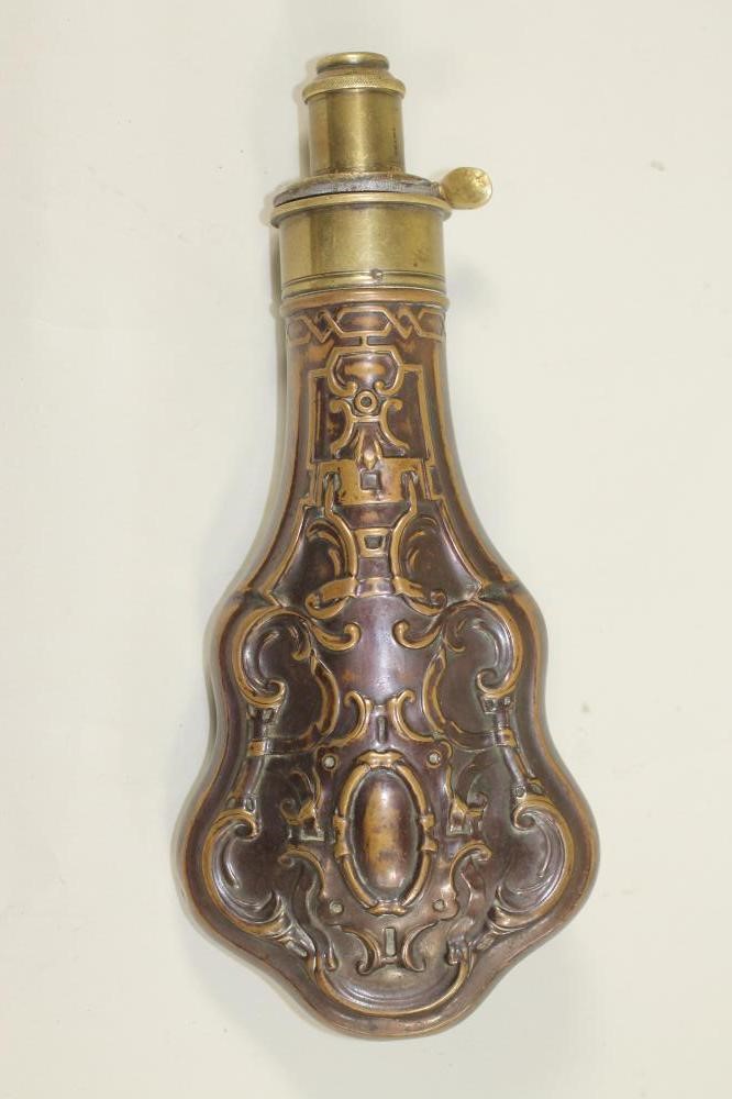 A G. & J.W. HAWKSLEY COPPER POWDER FLASK Image