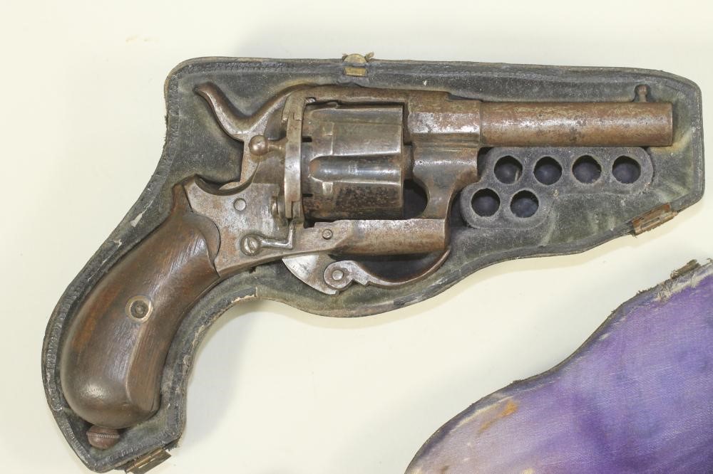 A BELGIAN 7MM PINFIRE REVOLVER Image