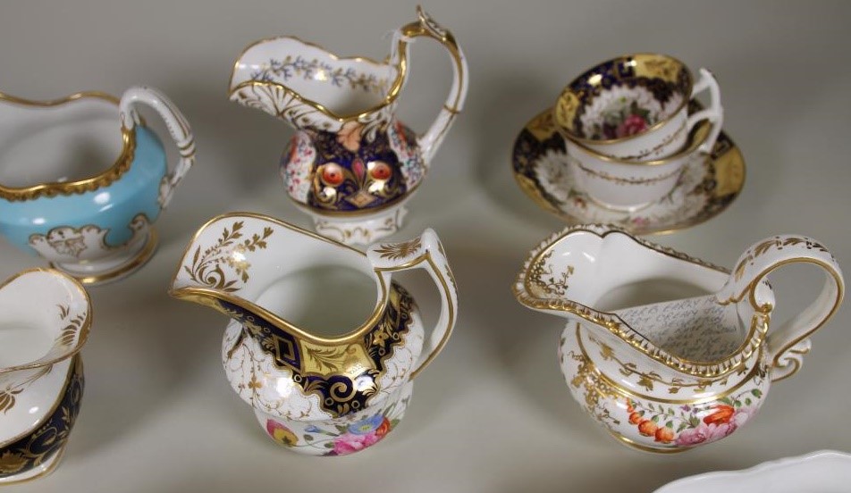 A COLLECTION OF ENGLISH PORCELAIN TEA WARES Image
