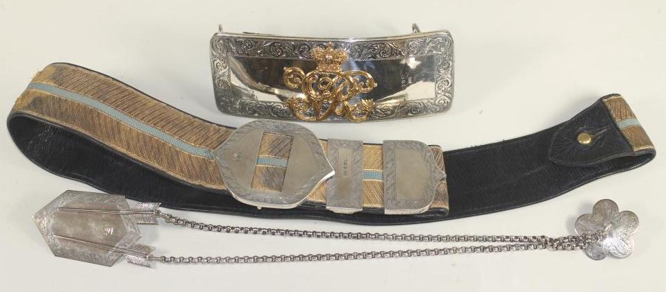A 21ST LANCER OFFICER'S CARTOUCHE POUCH AND BELT Image