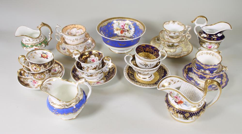 A COLLECTION OF ENGLISH PORCELAIN TEA WARES Image