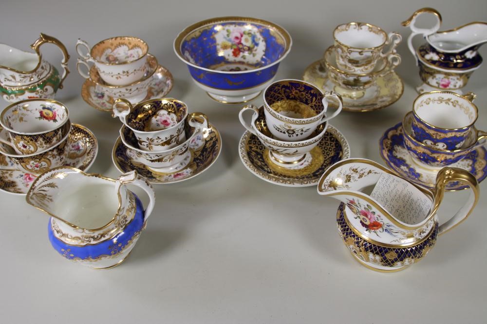 A COLLECTION OF ENGLISH PORCELAIN TEA WARES Image