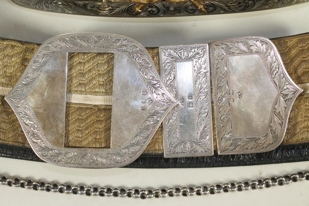 A 17TH LANCER OFFICER'S CARTOUCHE POUCH AND BELT Image