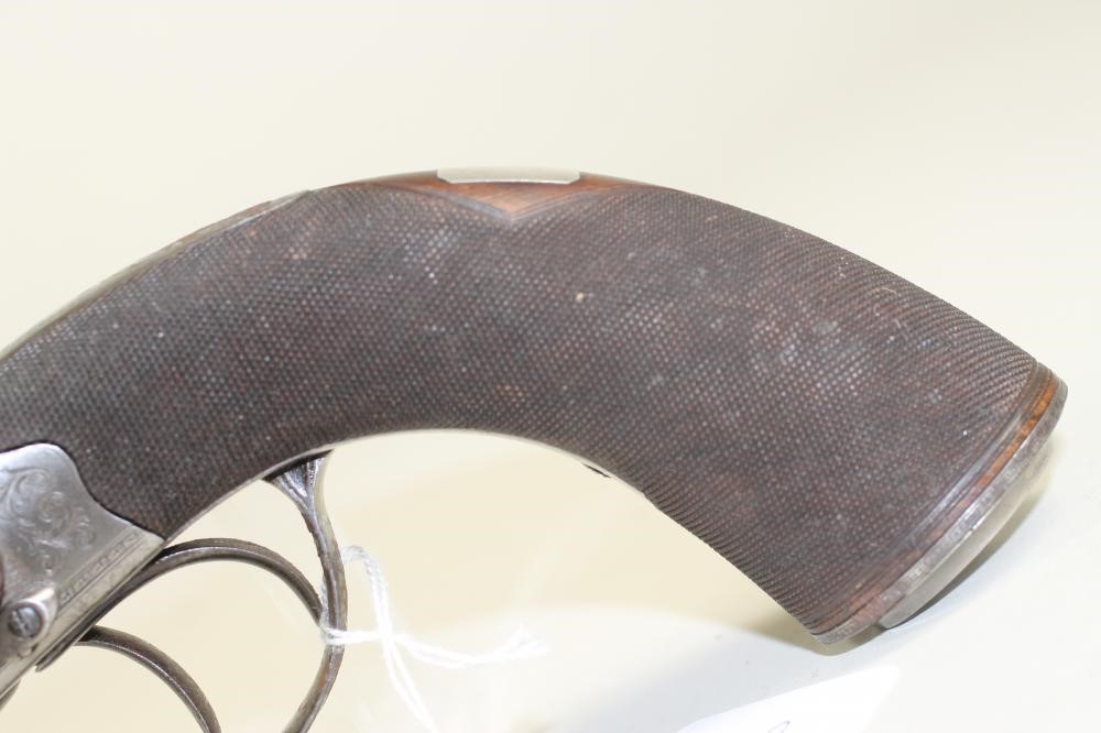 A DOUBLE BARRELLED PERCUSSION PISTOL BY WEBB Image