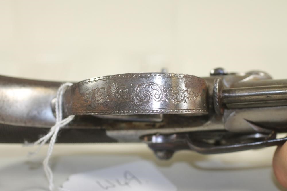 A DOUBLE BARRELLED PERCUSSION PISTOL BY WEBB Image