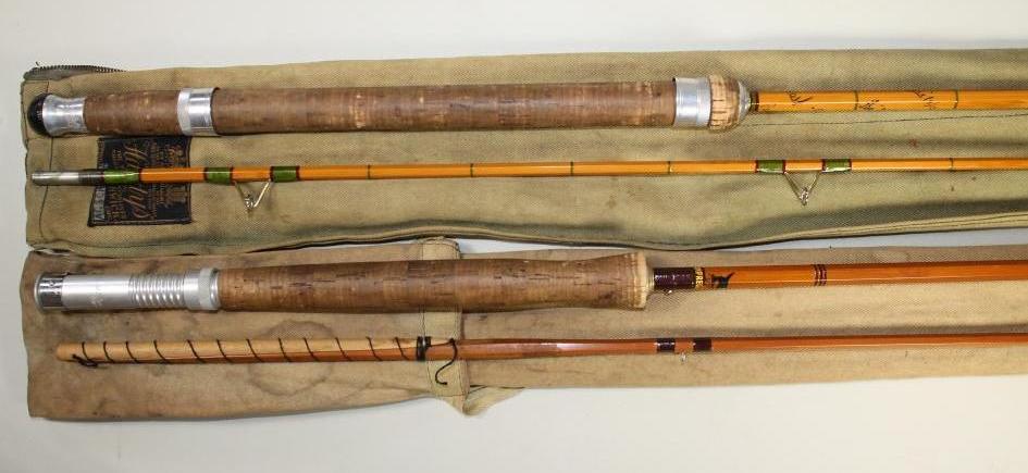 A HARDY "WANLESS" TWO PIECE SPLIT CANE FISHING ROD Image