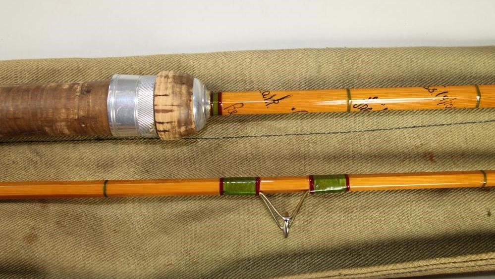 A HARDY "WANLESS" TWO PIECE SPLIT CANE FISHING ROD Image