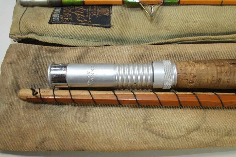 A HARDY "WANLESS" TWO PIECE SPLIT CANE FISHING ROD Image