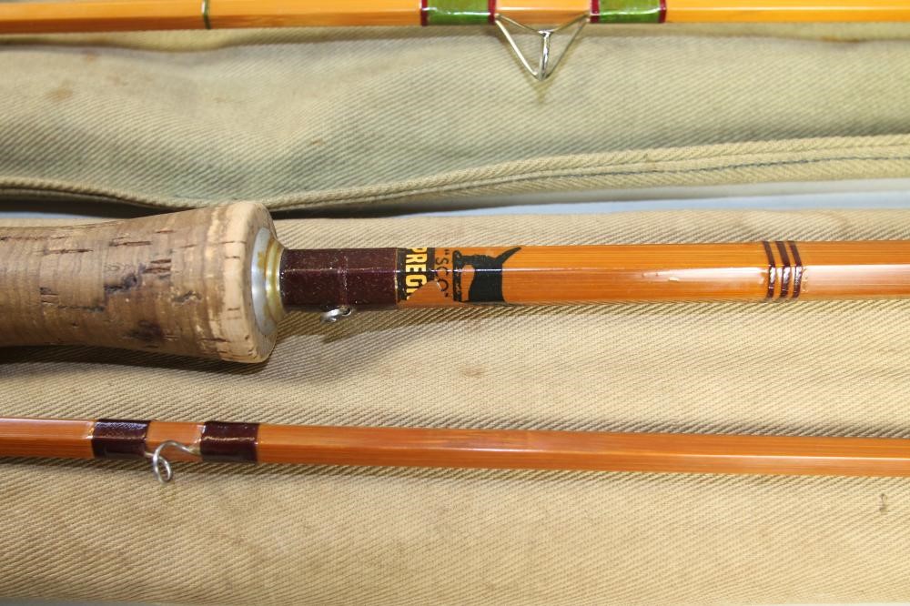 A HARDY "WANLESS" TWO PIECE SPLIT CANE FISHING ROD Image