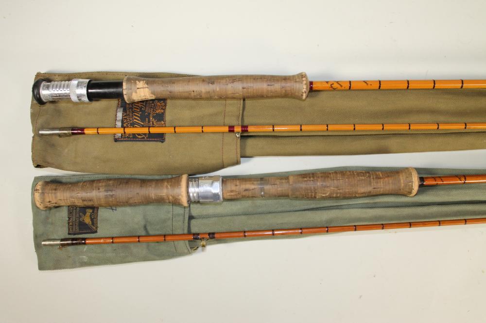 A HARDY "THE 200 VICTOR" TWO PIECE SPLIT CANE SPIN FISHING ROD Image