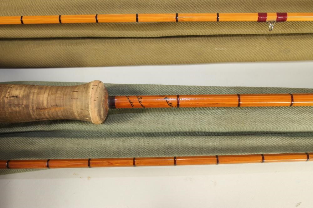 A HARDY "THE 200 VICTOR" TWO PIECE SPLIT CANE SPIN FISHING ROD Image