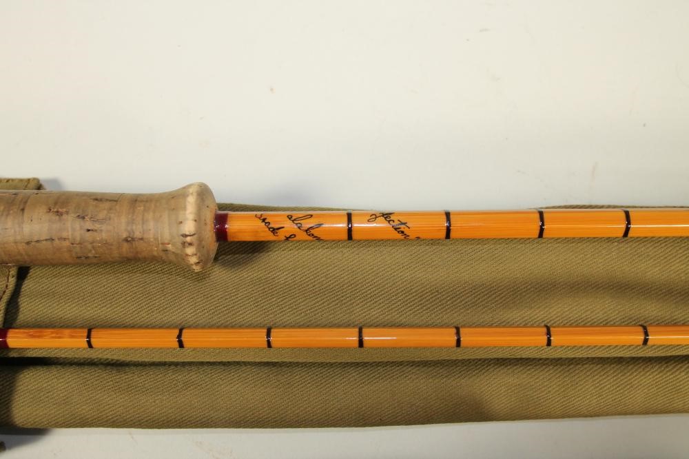 A HARDY "THE 200 VICTOR" TWO PIECE SPLIT CANE SPIN FISHING ROD Image