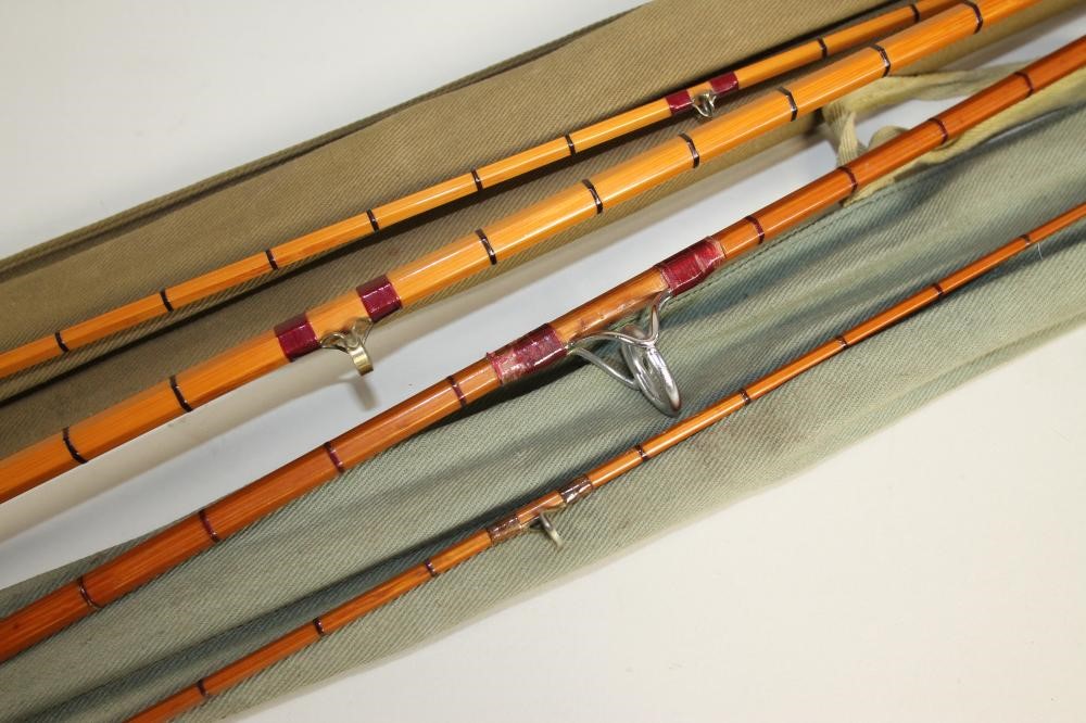 A HARDY "THE 200 VICTOR" TWO PIECE SPLIT CANE SPIN FISHING ROD Image