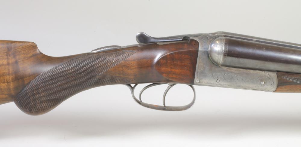 A SIDE BY SIDE 12 BORE SHOTGUN BY MIDLAND GUN CO. BIRMINGHAM Image