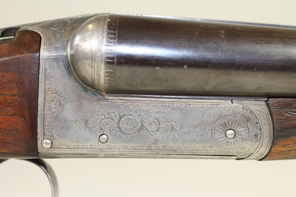 A SIDE BY SIDE 12 BORE SHOTGUN BY MIDLAND GUN CO. BIRMINGHAM Image