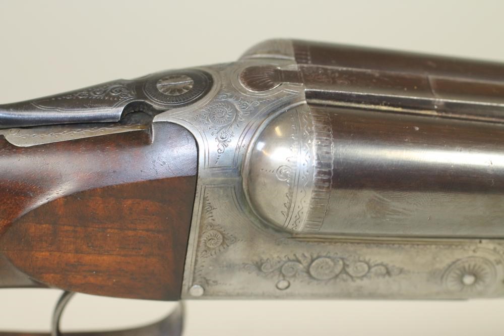 A SIDE BY SIDE 12 BORE SHOTGUN BY MIDLAND GUN CO. BIRMINGHAM Image