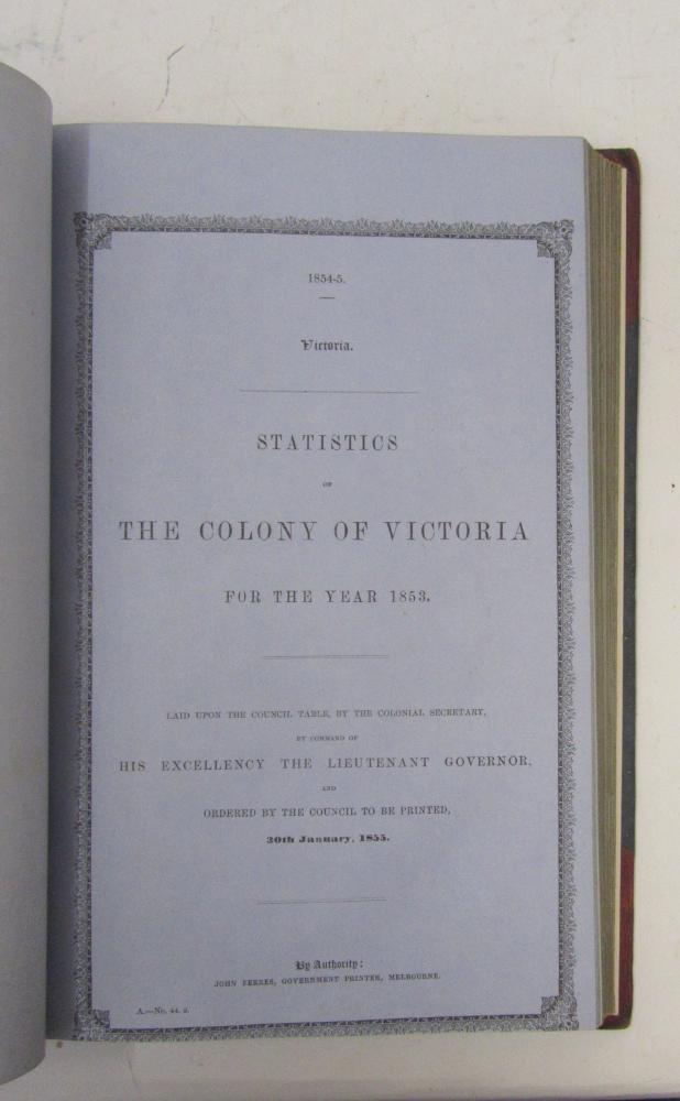 STATISTICS OF THE PORT PHILLIP DISTRICT Image