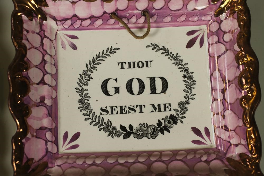 OF WESLEYAN INTEREST - a pair of Sunderland lustre plaques Image