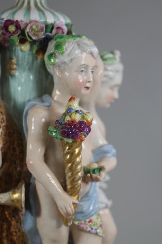 A LARGE GERMAN PORCELAIN FIGURAL TABLE CENTEPIECE Image